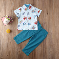 2020 Baby Summer Clothing 2Pcs Toddler Kids Baby Boy Clothes Airplane Short Sleeve Shirt Tops + Pants 2Pcs Set Outfits