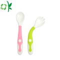 BPA Free Food-grade Soft Silicone Baby Traval Spoon