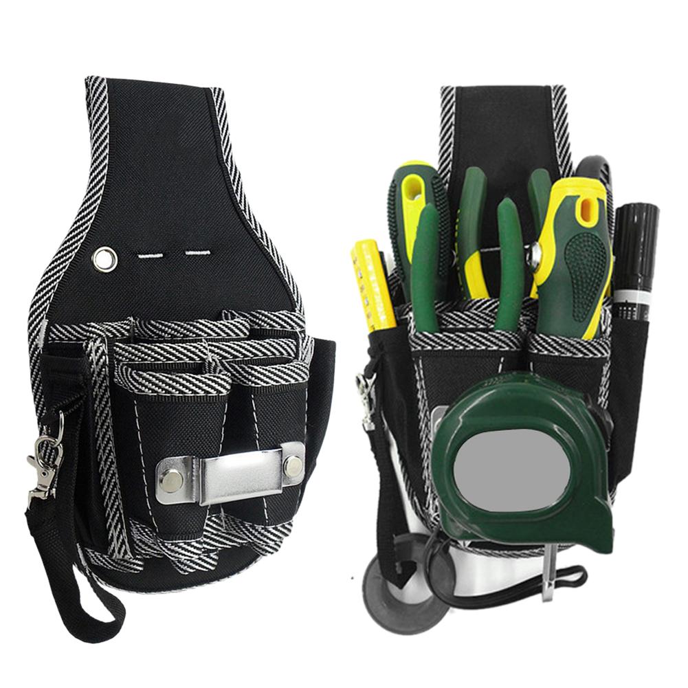 Protable 9 In 1 Drill Screwdriver Utility Kit Holder Quality Nylon Carrying Tool Bag Electrician Waist Pockets Tool Belt Pouch