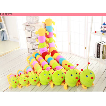 1pcs Cute Colorful Caterpillar Plush Kids Toys For Children Soft Stuffed Animals Large Hold Pillow Doll Home Sofa Cushion Decor