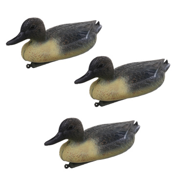 Set of 3 Black Yellow Highly Realistic Plastic Duck Outdoor Hunting Decoy Garden Decor Yard Lake Decorative Garden Ornaments