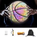 Holographic Basketball Wear-Resistant Luminous For Night Sports Great Gift Personalized Glowing Basketball Reflective Basketball