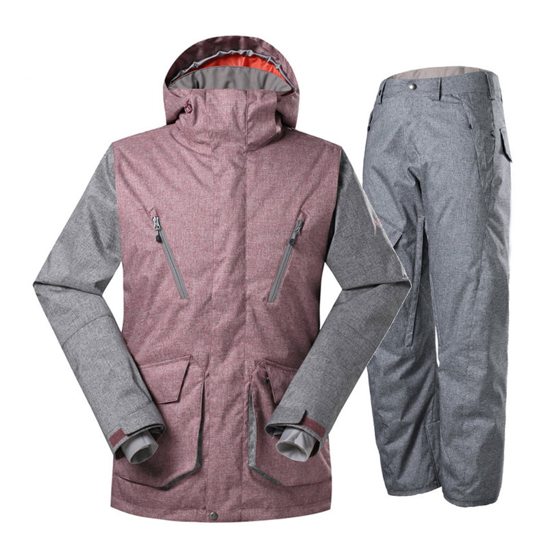 Good Men's Snow Suit Wear Winter Outdoor Sports Snowboarding Clothing 10K Waterproof Windproof Breathable Ski jacket + Snow Pant