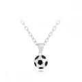 Sport Jewelry Stainless Steel Soccer Necklace for Men and Women Football Charm Pendant with Chain