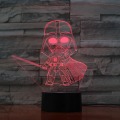 Cartoon Darth Vader 3D Optical Illusion Table Light Mood Lamp Touch Remote Control 7 Colors Home Light Party Decor Kids Gift