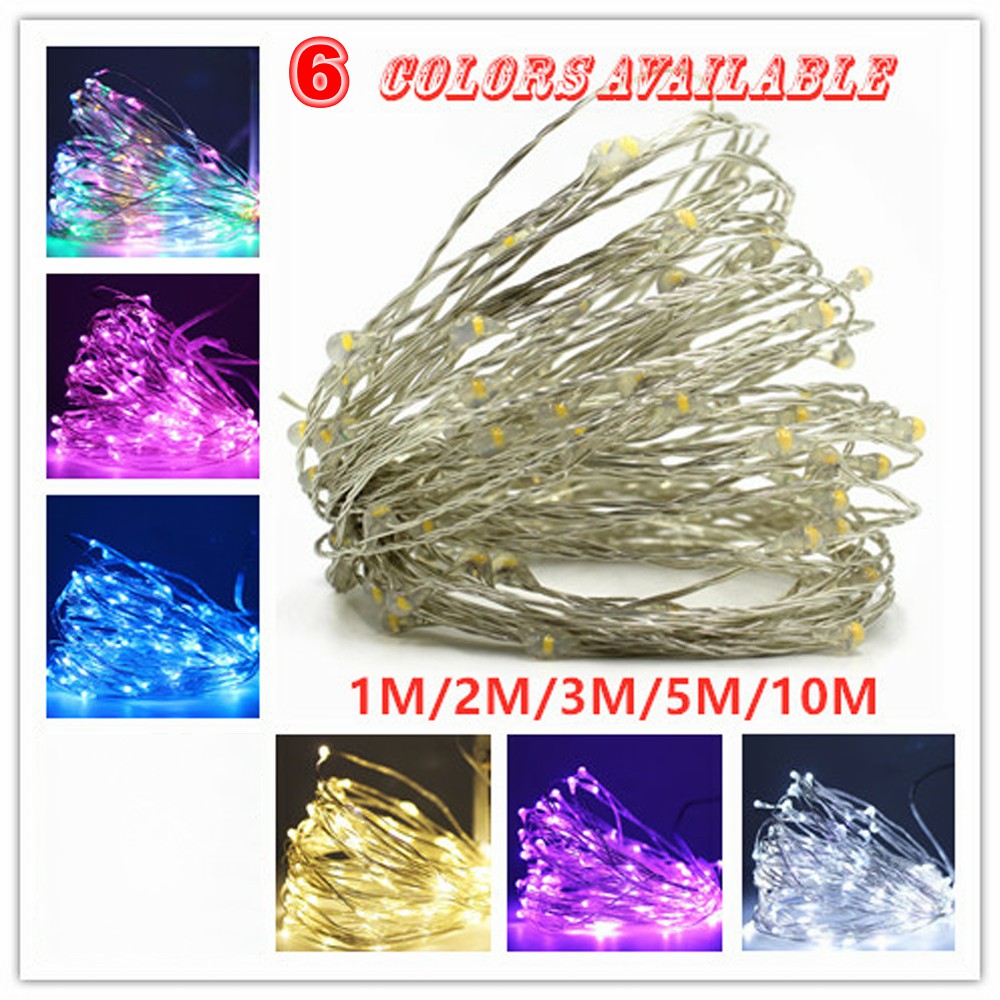2M 3M 5M 10M Copper Wire LED String lights Holiday lighting Fairy Garland For Christmas Tree Wedding Party indoor Decoration
