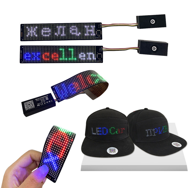 12*48 Flexible LED Display Foldable Nightclub Lighting DJ Equipment Decorations Cloth Hat Insert Flexible Led Screen