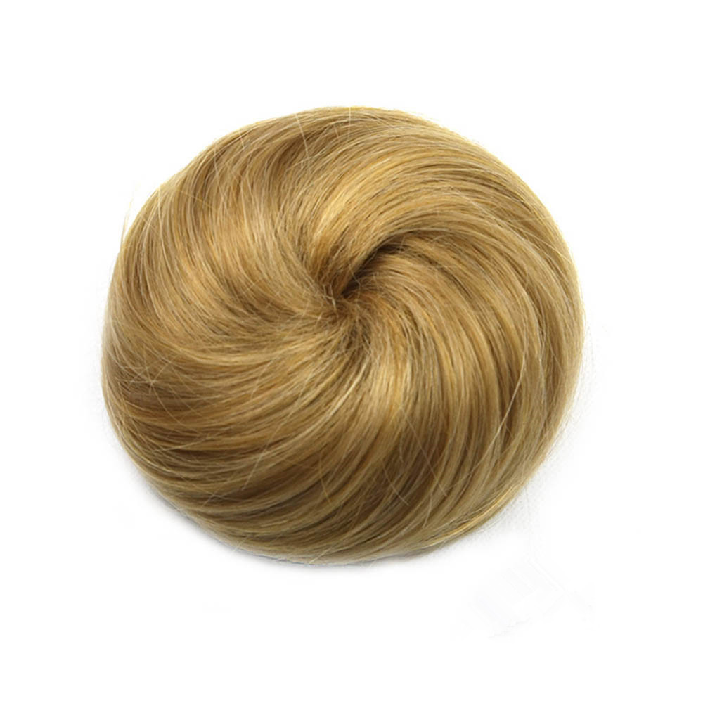 Gres Heat Resistant Fiber Women Rubber Band Black/Blonde/Brown Donut Chignon Synthetic Hair Buns 8 Colors