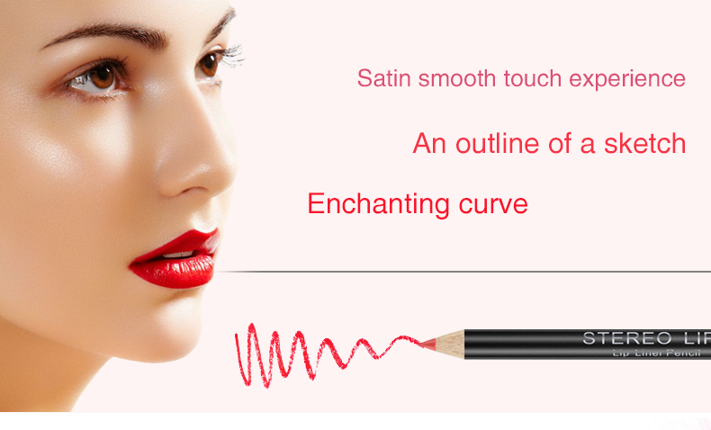 HOT!12 Colors Professional Multi-functional Sexy Matte Lip Liner pen lipstick Long Lasting Waterproof TSLM1