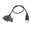 USB 2.0 to Mini Sata II 7+6 13Pin Adapter Converter Optical Drive Cable for Laptop CD/DVD ROM HDD