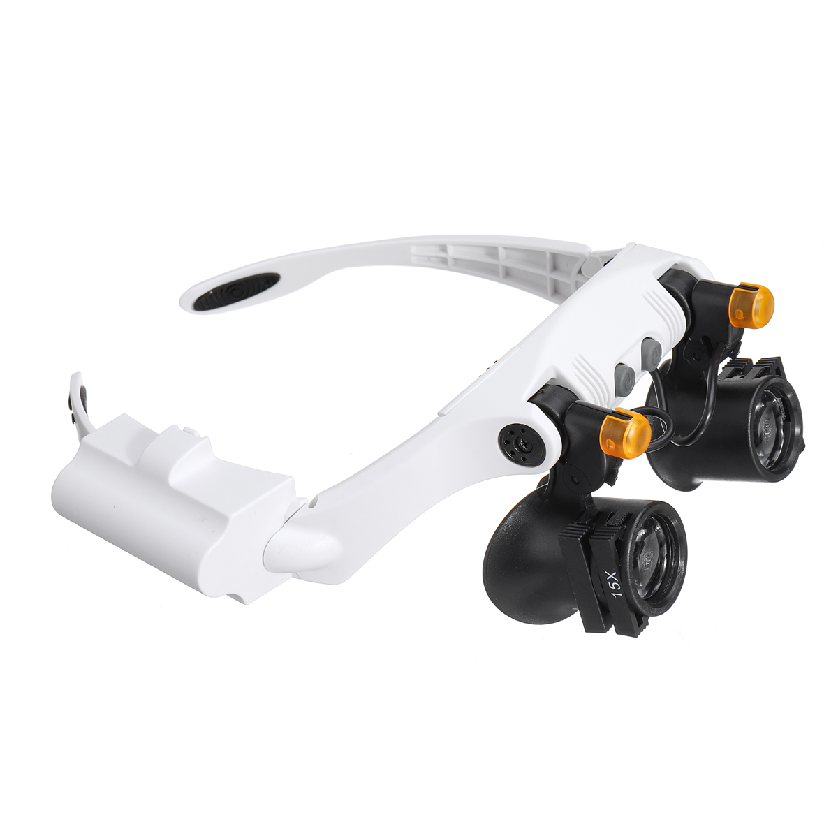 Efficient 3/4/5/6/7/10/15X Adjustable 7 Lens Loupe LED Light Headband Magnifier Glass LED Magnifying Glasses With Lamp