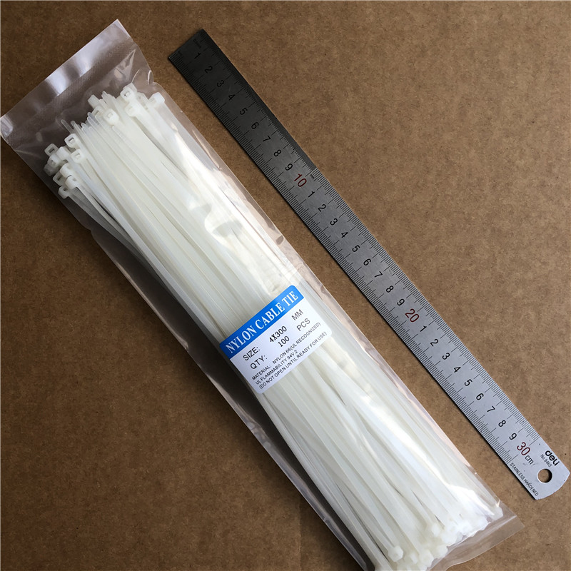 4x300MM Cable Zip Ties Self-Locking Loop-Wrap Colored-Cable Nylon Plastic 100pcs 3.6x300MM Wire Strap Wire Tie