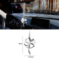 Car Rearview Mirror Decoration Pendant Pendant Car Decoration Suspension Ornaments Gift Car Pendant Metal Lucky Four-leaf Clover