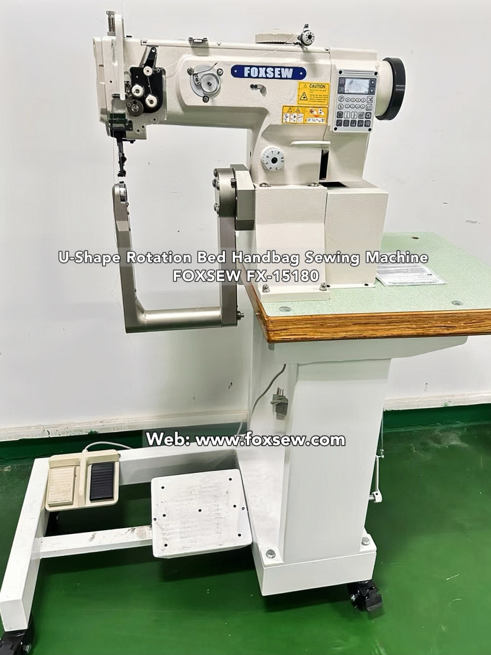 U-Shape Rotation Arm Handbag Sewing Machine FOXSEW FX-15180 -2 U-Shape Rotation Arm Handbag Sewing Machine FOXSEW FX-15180 -2