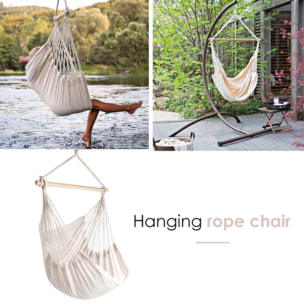 Portable Hammock Garden Swing Chair Hang Bed Outdoor Hanging Chair Swing Seat Travel Camping Hammock For Child Adult No Sticks