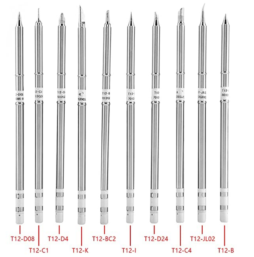 Gudhep Soldering Iron Tip, T12 Series Soldering Iron Tips Welding Tool Replacement for FX-951 Rework Station