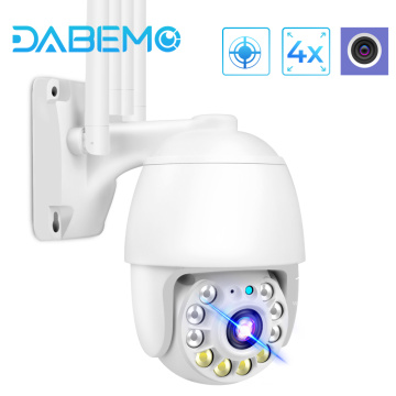 Security IP Camera Wifi 1080P HD Outdoor Street PTZ Camera 4X Digital Zoom AI Human Detect H.265 ONVIF CCTV Camera P2P CamHi APP