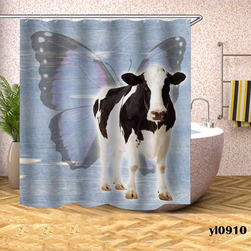 Butterfly Dragonfly Shower Curtains Waterproof Animal Bath Curtain For Bathroom Bathtub Large Wide Bathing Cover Tenda Da Doccia