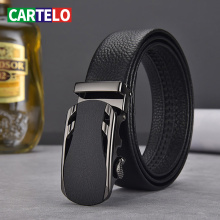 CARTELO Fashion Luxury Cow Genuine Alloy Buckle Belt Classic Leather Belt for Men Men Genuine Leather Belt Automatic