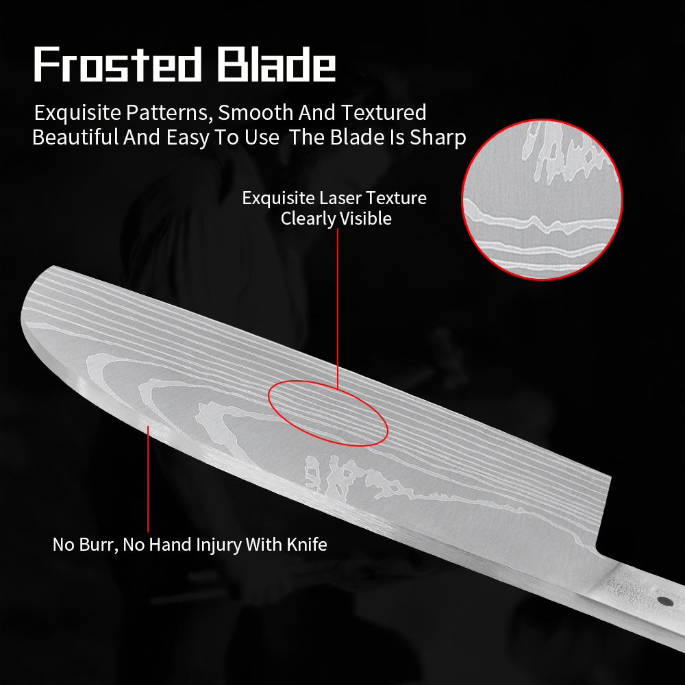 Damask DIY Knife Blade Blank Chef Butcher Knife Billet Stainless Steel semi-finished Blade For Meat Vegetable Cutting Supply