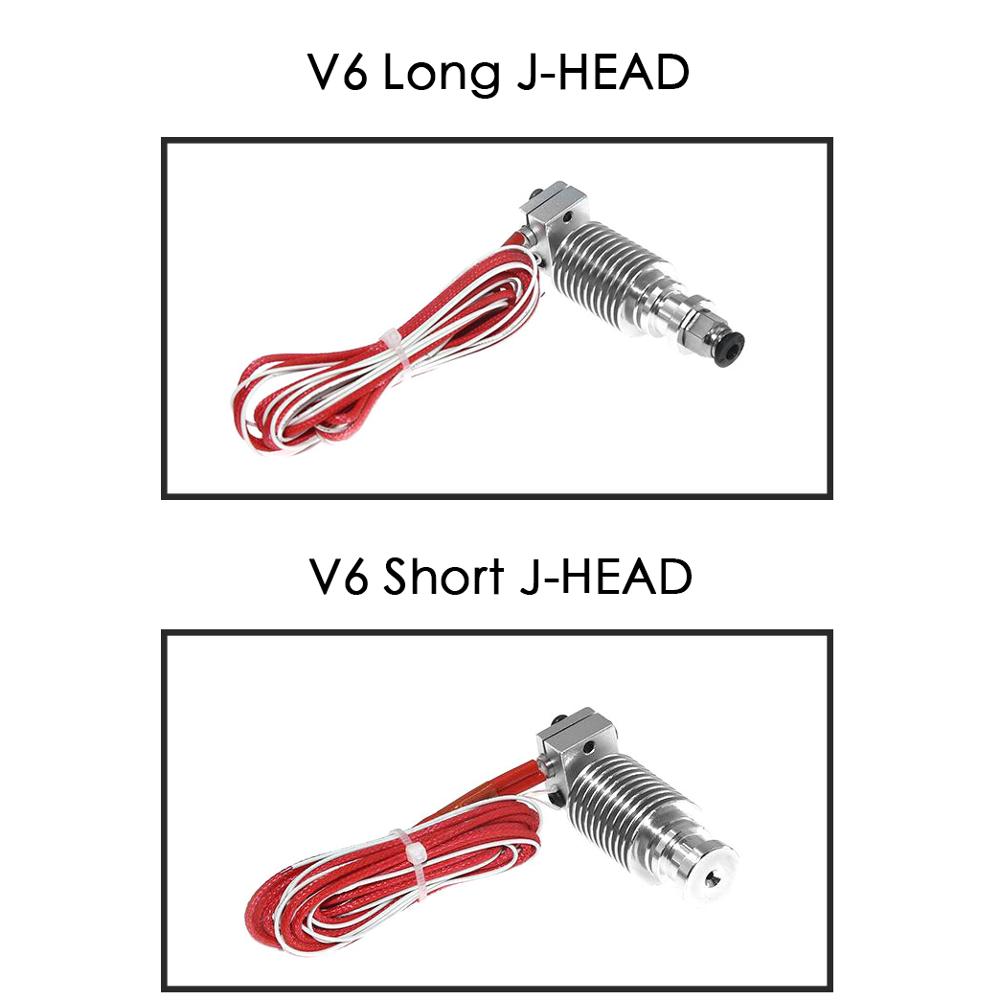 E3D V6 3D Print J-head hotend for 1.75/3mm Direct Filament Wade Extruder 0.2/0.3/0.4/0.5mm Nozzle Long / Short distance