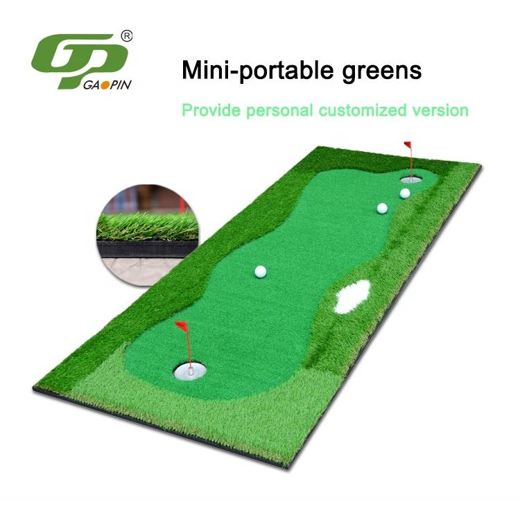 Hot Selling Professional Custom Portable Golf Putting Green Mat with Artificial Grass & Rubber for Office Home Backyard Training5