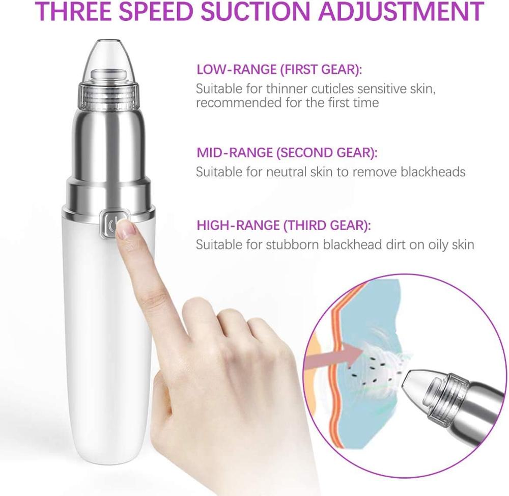 Mini Microdermabrasion Blackhead Remover Vacuum Suction Face Pimple Acne Comedone Extractor Facial Pores Cleaner for Home Use