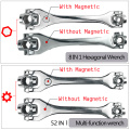 Tiger Wrench Socket Works with Spline Bolts Torx 360 Degree 6-Point 48/8 IN 1 Universial Furniture Car Repair Spanner Hand Tools