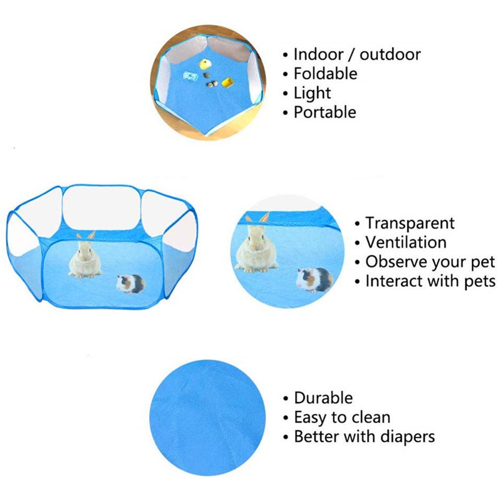 Small Animals Cage Tent Breathable Pet Playpen Indoor / Outdoor Small Animal Cage Game Playground Fence Hamster Chinchillas
