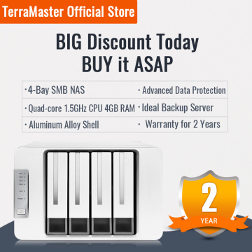 TerraMaster F4-422 10GbE NAS 4-Bay Network Storage Server Intel Quad-core CPU with Hardware Encryption (Diskless)