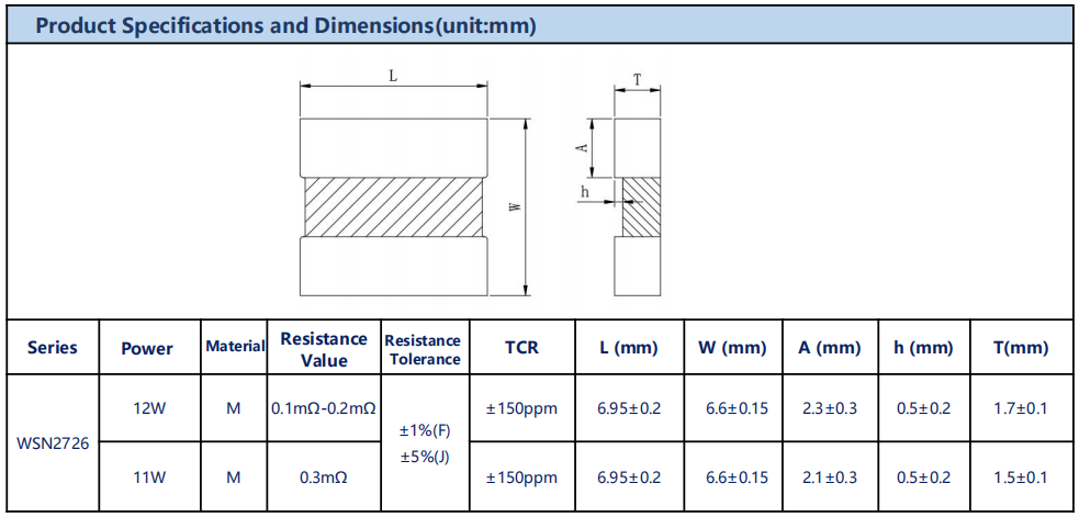 WSN2726 dimensions