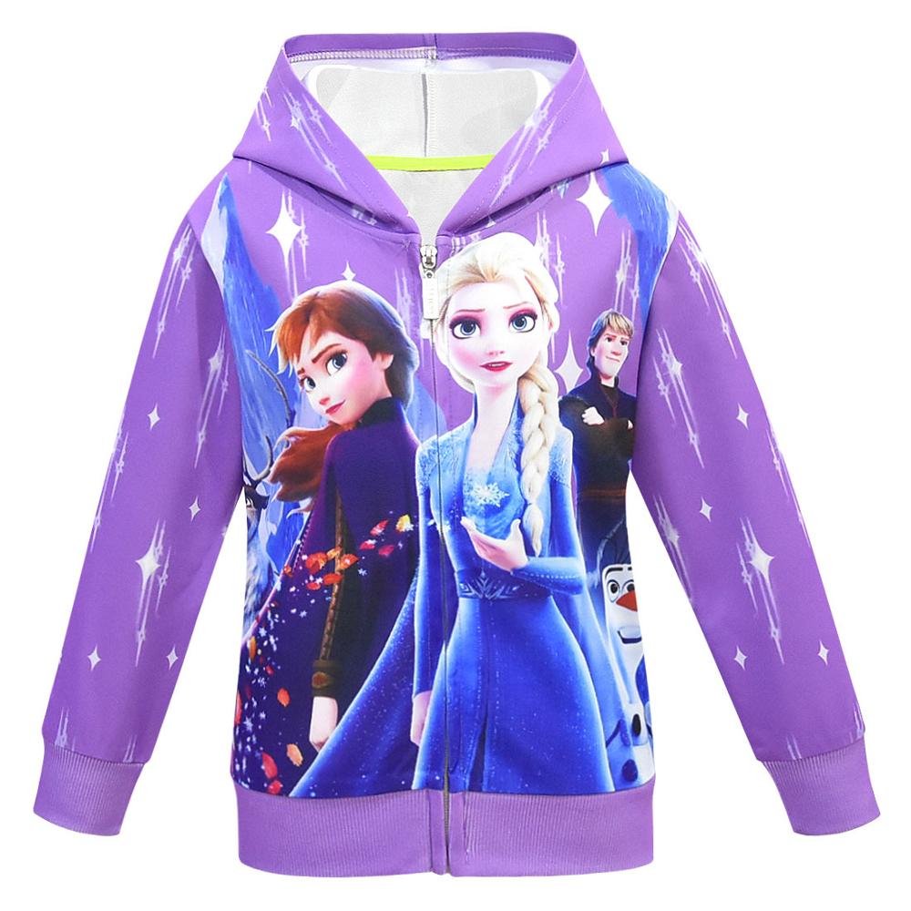 Teenager Girls Coats Outerwear Hooded Girls Jacket Snow Queen Elsa Anna Jackets For Kids Clothes Children Zipper Coat Jackets