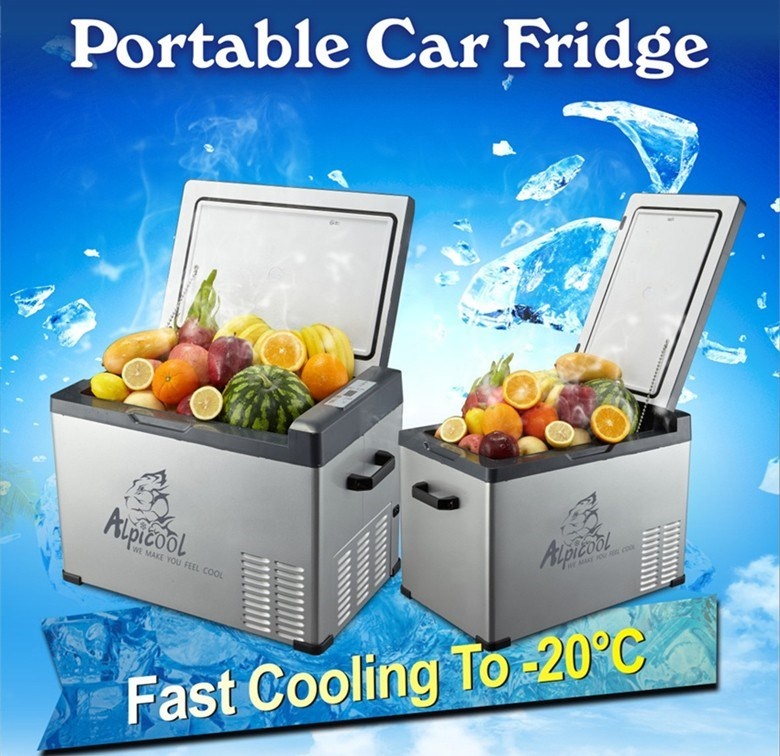 25L To 75L Mini Car fridge compressor refrigerator 12v/24v 220V Car Home Use fridge small mini car freezer For Outdoor Camping