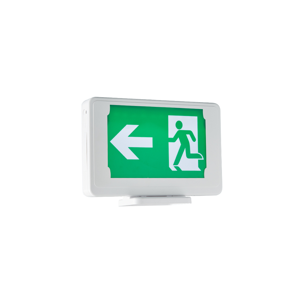 green fire exit sign