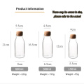 150/300 /600/1100/1pcs Cork Glass Bottle Heat Resistant Milk Juice Bottle Transparent Storage Can Sealed Tea Coffee Storage Tank
