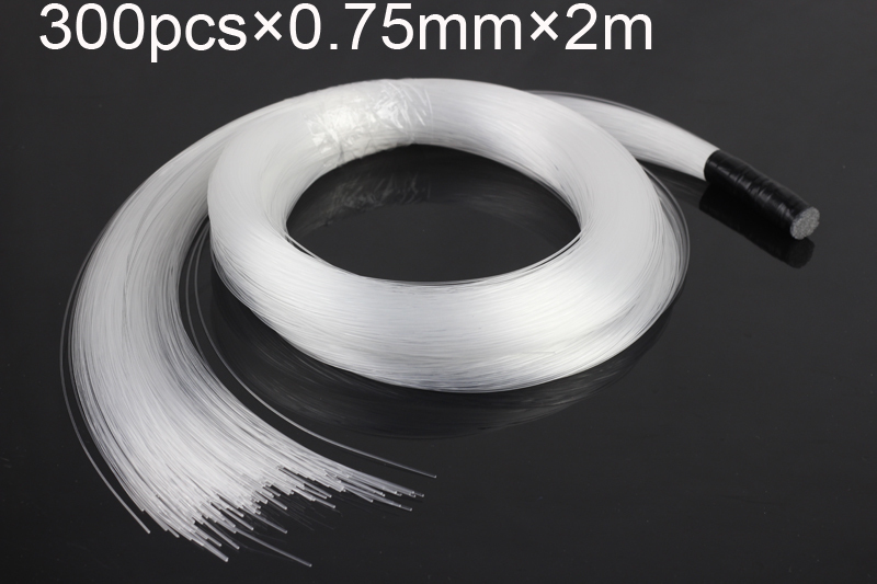 0.75mmX300pcs X2Meters PMMA plastic fibra optica cablefor all kind led light engine driver