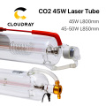 Cloudray Co2 Glass Laser Tube Pipe Dia.50mm 55mm 800MM 850MM 45-50W Glass Laser Lamp for CO2 Laser Engraving Cutting Machine