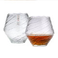 Japan EDO Blowing Snow Artwork Whiskey Neat Glass Wood Gift Box Niche Liquor XO Whisky Crystal Wine Glass Cognac Brandy Snifter