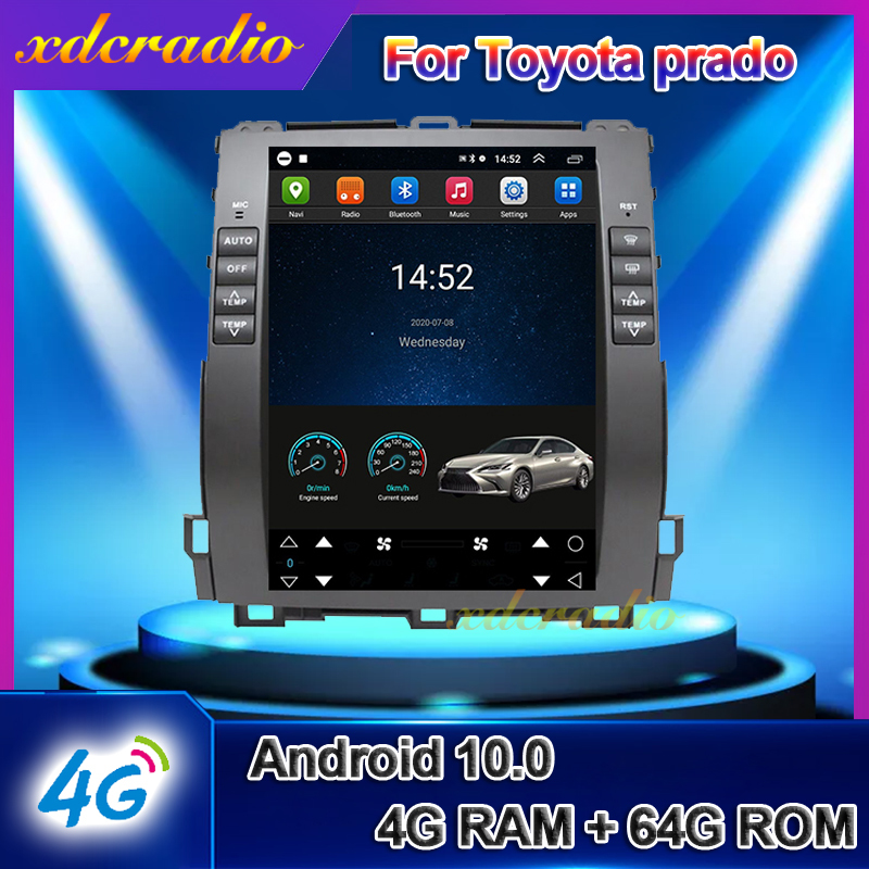 Xdcradio 10.4" Android 1.0 Car DVD Multimedia Player For Toyota Prado Lexus GX470 Car Radio Auto GPS Navigation 4G BT 2002-2009