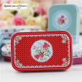 8 Pieces/lot Beautiful Flower Storage Box Small Metal Tin Boxe Bow-knot Tea Box for Sugar Coffee Coin and Small Things Storage