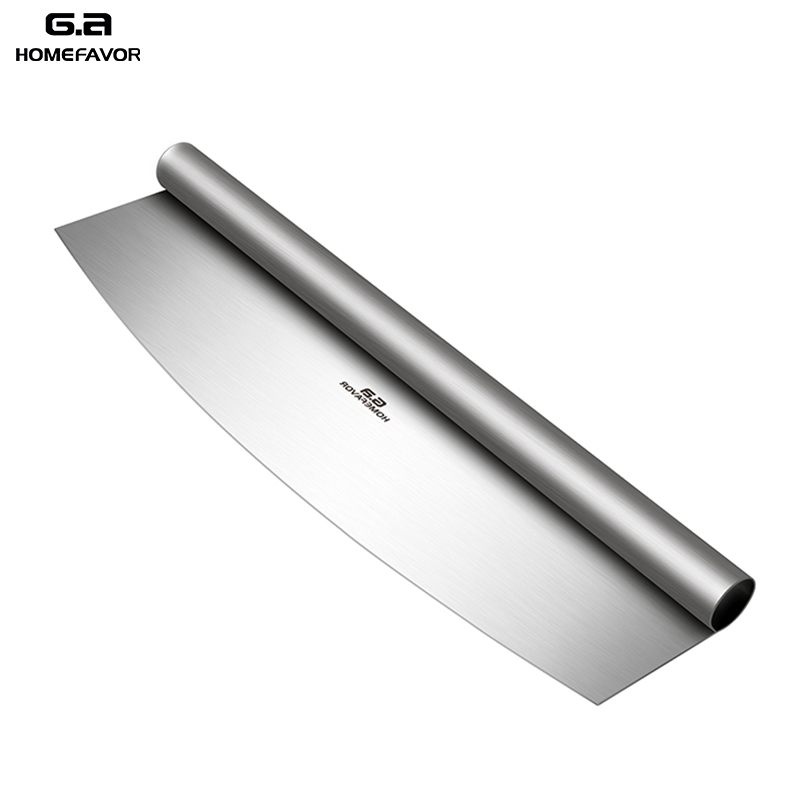 35 cm Pizza Cutter Stainless Steel Rocking Pizza Chopper High Quality Kitchen Knife Design Custom Cutter Tool