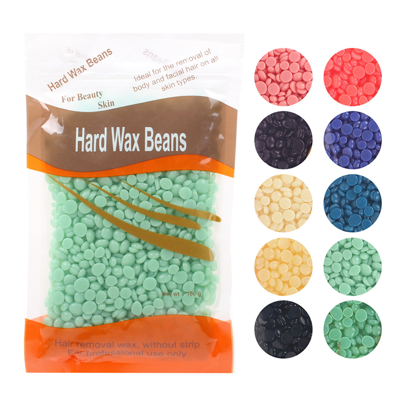 100g Hard Wax Beans Solid Hard Depilatory Hot Film Hard Wax Pellet Waxing Bikini Leg Painless Hair Removal Bean