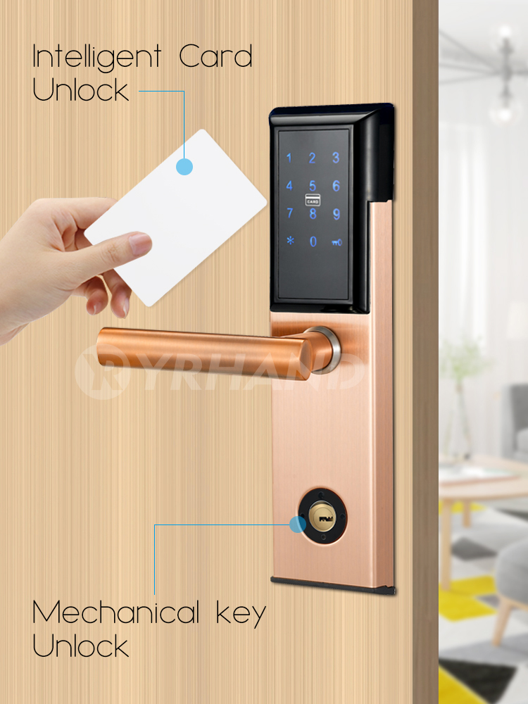 TTlock App Electronic Digital Door Lock Bluetooth Wifi Password Keypad Smart Lock Code Door Lock for Airbnb Apartment Gate Lock