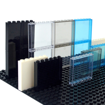10pcs 1x6 1x4 Door Window Frame Wall City DIY Building Blocks Glass Transparent Panel House Parts MOC Bricks Construction 59350