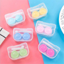 Contact Lens Case Candy Colored Many Styles Eye Contact Lens Box Travel Lens Container Women Invisible Box Eyewear Cleaning