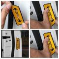 4Pcs Car Door Opening Reflective Sticker Safety Warning Sticker Auto Accessories Reflective Material Warning Tape For Car Safety