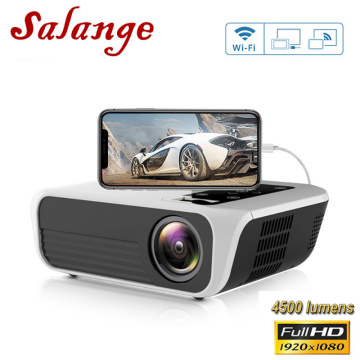 Salange T8 Led Projector Full HD 1920x1080P Mini Projetor for Home Cinema Proyector 4500 Lumens Android 7.1 HDMI VGA USB Beamer