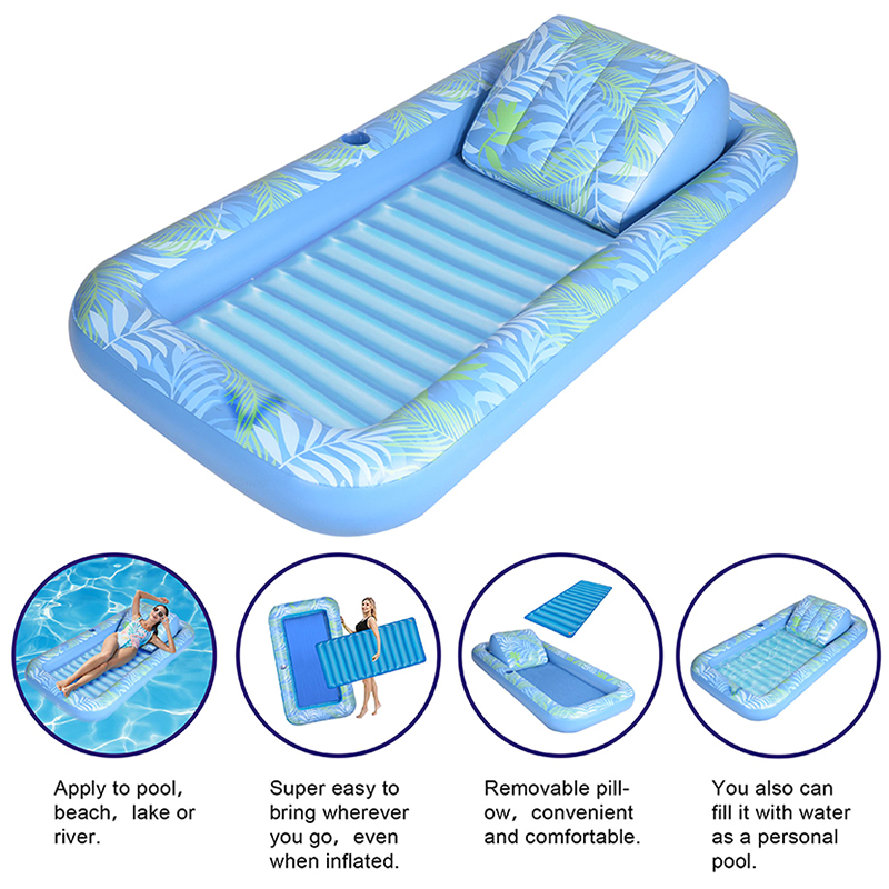 Classic Edition Inflatable Floating Lounger Blue