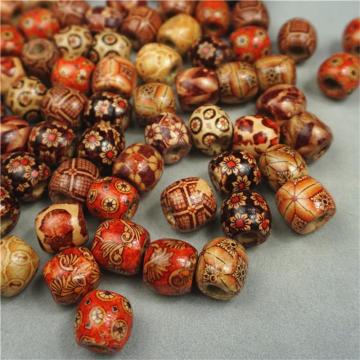 100pcs/lot 12mm Vintage Natural Big Hole Wood Beads Fit Necklace Bracelet Charm Loose Wood Spacer Beads for Diy Jewelry Making