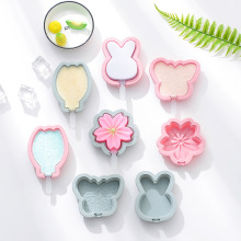 DIY Cute Mascot Silicone Ice - Cream Mould with Lid Homemade Handmade Ice Cream Popsicle Mold Ice Cube